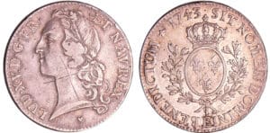 Louis XV (1715-1774) - Ecu au bandeau - 1743 E (Tours) Louis XV (1715-1774) - Ecu au bandeau - 1743 E (Tours)