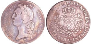 Louis XV (1715-1774) - Ecu au bandeau - 1744 V (Troyes) Louis XV (1715-1774) - Ecu au bandeau - 1744 V (Troyes)