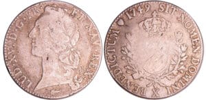 Louis XV (1715-1774) - Ecu au bandeau - 1749 X (Amiens) Louis XV (1715-1774) - Ecu au bandeau - 1749 X (Amiens)