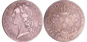 Louis XV (1715-1774) - Ecu au bandeau - 1750 K (Bordeaux) Louis XV (1715-1774) - Ecu au bandeau - 1750 K (Bordeaux)