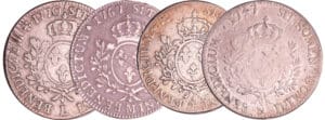 Louis XV (1715-1774) - lot de 4 Ecu au bandeau Louis XV (1715-1774) - lot de 4 Ecu au bandeau