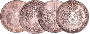 Louis XV (1715-1774) - Lot de 4 Ecu de Béarn au bandeau Louis XV (1715-1774) - Lot de 4 Ecu de Béarn au bandeau