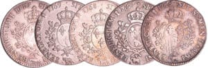 Louis XV (1715-1774) - Lot de 5 Ecu de Béarn au bandeau Louis XV (1715-1774) - Lot de 5 Ecu de Béarn au bandeau