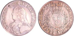 Louis XV (1715-1774) - Ecu aux branches d’olivier - 1734 E (Tours) Louis XV (1715-1774) - Ecu aux branches d’olivier - 1734 E (Tours)