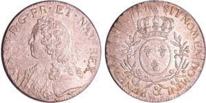 Louis XV (1715-1774) - Ecu aux branches d’olivier - 1735 & (Aix) Louis XV (1715-1774) - Ecu aux branches d’olivier - 1735 & (Aix)
