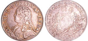 Louis XV (1715-1774) - Ecu aux branches d’olivier - 1737 M (Toulouse) Louis XV (1715-1774) - Ecu aux branches d’olivier - 1737 M (Toulouse)