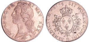 Louis XV (1715-1774) - Ecu au bandeau - 1755 D (Lyon) Louis XV (1715-1774) - Ecu au bandeau - 1755 D (Lyon)