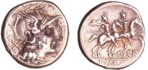 Scribonia - Denier (154 av. J.-C.) Scribonia - Denier (154 av. J.-C.)
