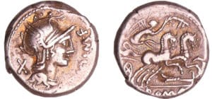 Cipia - Denier (115-114 av. J.-C.) Cipia - Denier (115-114 av. J.-C.)