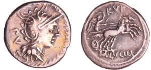 Lucilia - Denier (101 av. J.-C.) Lucilia - Denier (101 av. J.-C.)