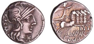 Aburia - Denier (132 av. J.-C.) Aburia - Denier (132 av. J.-C.)