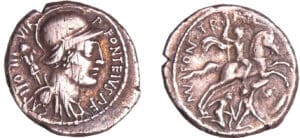 Fonteia - Denier (55 av. J.-C.) Fonteia - Denier (55 av. J.-C.)