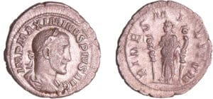 Maximin 1er - Denier (236-238, Rome) - La Fidélité Maximin 1er - Denier (236-238, Rome) - La Fidélité