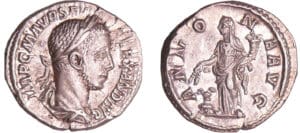 Alexandre Sévère - Denier (226, Rome) - L' Abondance Alexandre Sévère - Denier (226, Rome) - L' Abondance