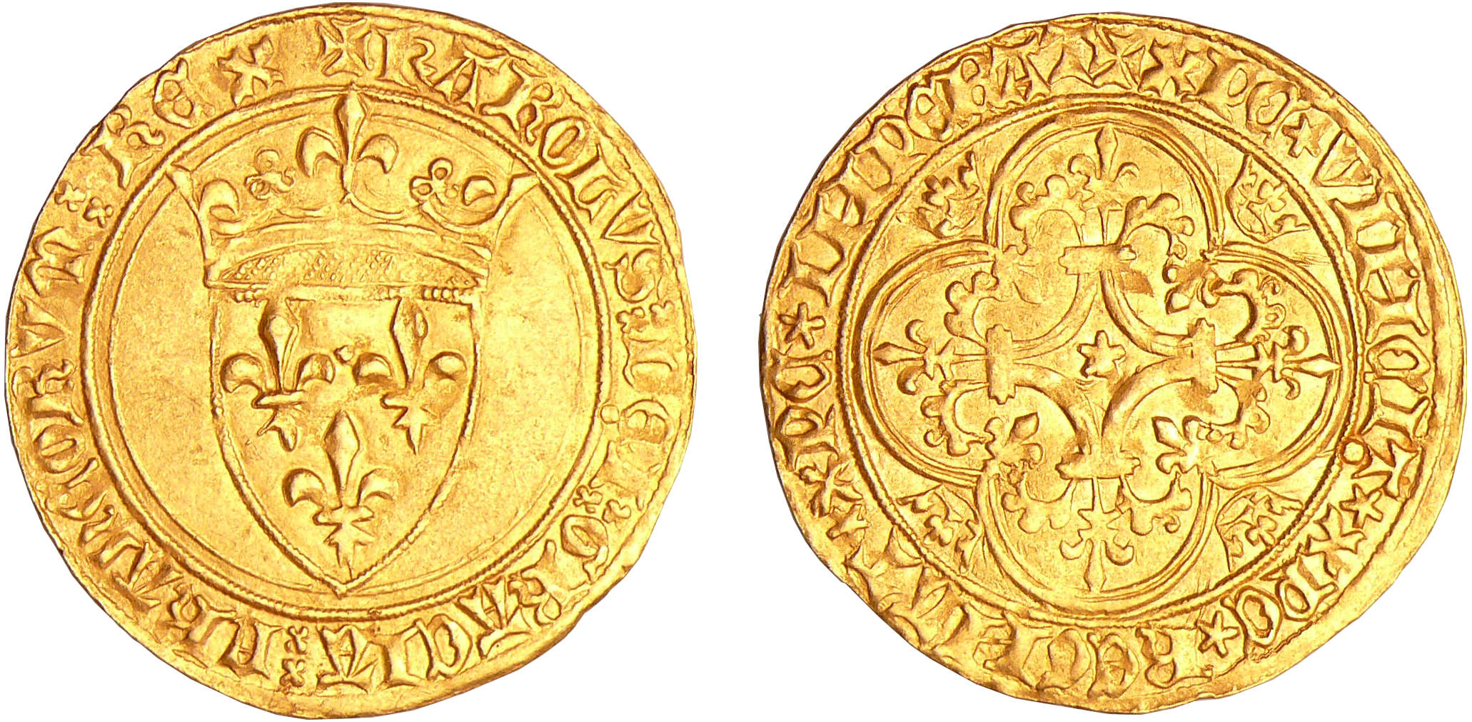 Charles VI (1380-1422) - Ecu d'or à la couronne - La Rochelle Charles VI (1380-1422) - Ecu d'or à la couronne - La Rochelle