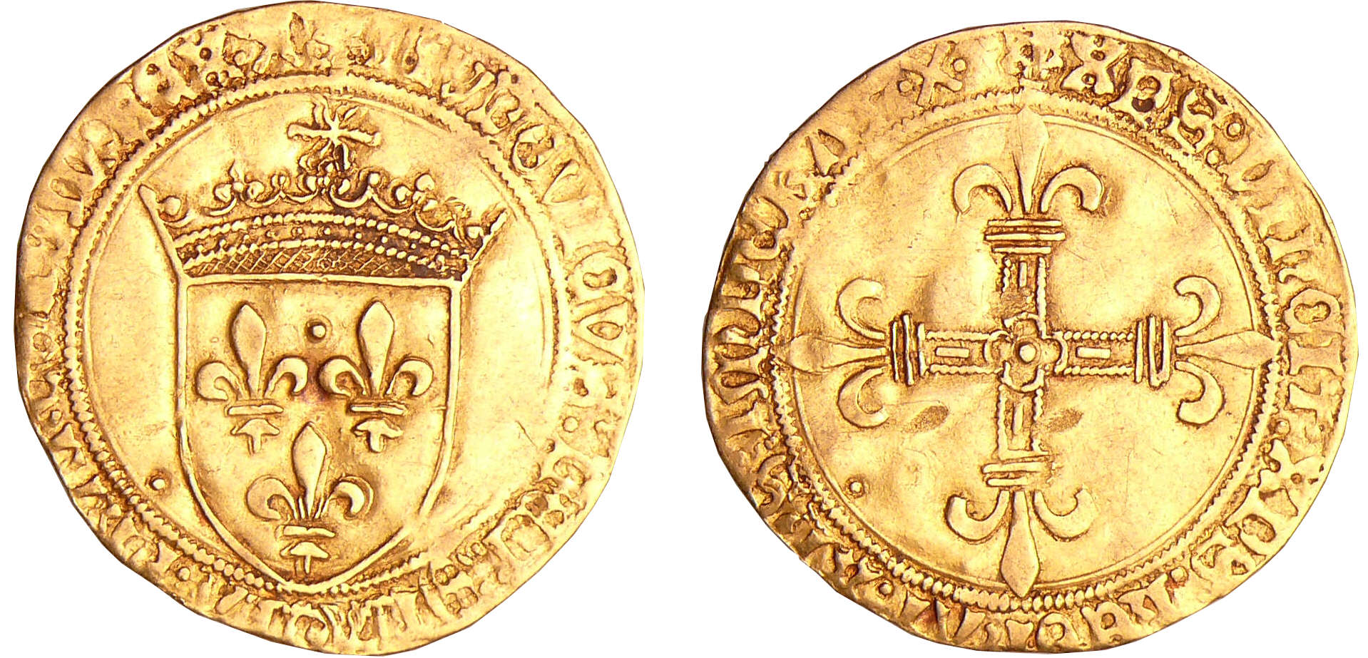 Louis XII (1498-1514) - Ecu d'or au soleil - Saint-André de Villeneuve-Lès-Avignon Louis XII (1498-1514) - Ecu d'or au soleil - Saint-André de Villeneuve-Lès-Avignon