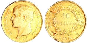 Napoléon 1er (1804-1814) - 40 francs calendrier grégorien 1807 M (Toulouse) Napoléon 1er (1804-1814) - 40 francs calendrier grégorien 1807 M (Toulouse)