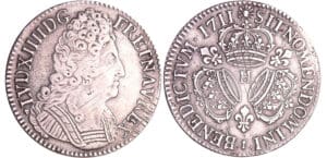 Louis XIV (1643-1715) - Ecu aux 3 couronnes - 1711 H (La Rochelle)