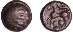 Rèmes - Quart de statère en élèctrum à la patte d'ours (80-50 av. J.-C.)