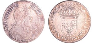 Louis XIV (1643-1715) - ½ écu à la mèche longue - 1650 G (Poitiers)