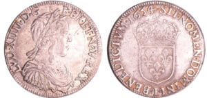 Louis XIV (1643-1715) - ½ écu à la mèche longue - 1654 I (Limoges)