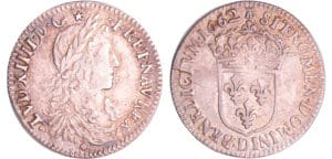 Louis XIV (1643-1715) - 1/12 d'écu au buste juvénile - 1662 D (Lyon)
