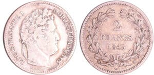 Louis-Philippe Ier (1830-1848) - 2 francs 1845 BB (Strasbourg)