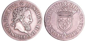 Henri II (1547-1559) - Teston au buste nu, frappe au moulin 2ème type - 1552 A (Paris) 