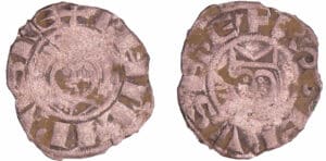 Philippe II  Auguste (1180-1223) - Denier de Laon