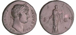 Hadrien - Sesterce (126, Rome) - Diane Hadrien - Sesterce (126, Rome) - Diane