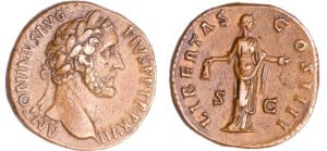 Antonin le Pieux - Sesterce (153-154, Rome) - La Libéralité Antonin le Pieux - Sesterce (153-154, Rome) - La Libéralité