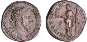 Marc Aurèle - Sesterce  (171, Rome) - La Foi