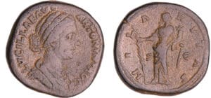 Lucille - Sesterce (164-166, Rome) - L'Allégresse 