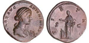 Lucille - Sesterce (164-166, Rome) - La Piété