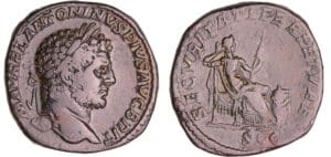 Caracalla - Sesterce (210-213 - Rome) - La Sécurité Caracalla - Sesterce (210-213 - Rome) - La Sécurité