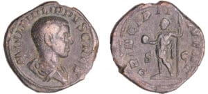 Philippe II - Sesterce (245-246, Rome) Philippe II - Sesterce (245-246, Rome)