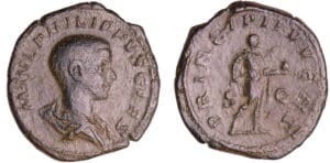 Philippe II - Sesterce (245-246, Rome) Philippe II - Sesterce (245-246, Rome)