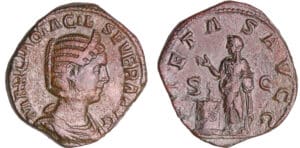 Otacilie - Sesterce (244-245, Rome) - La Piété