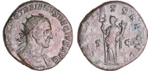 Trajan Dèce - Double sesterce (250, Rome) - Le Génie