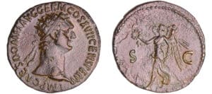 Domitien - Dupondius (95, Rome) - Victoire Domitien - Dupondius (95, Rome) - Victoire