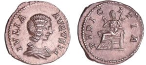 Julia Domna - Denier (196-202, Laodicea) - La Pudeur