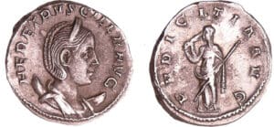 Etruscille - Antoninien (250-251, Rome) - La Pudeur