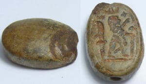 Egypto-phénicien - Grand sceau scaraboïde en pierre - 2000 av. J.-C. Egypto-phénicien - Grand sceau scaraboïde en pierre - 2000 av. J.-C.