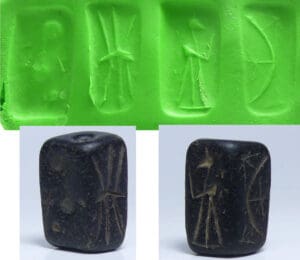 Mésopotamie - Période prédynastique - Sceau polygonal en pierre - 3000 av. J.-C.