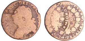 Constitution (1791-1792) - 12 deniers type FRANCOIS 1792 T (Nantes) Double frappes