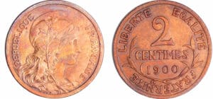 Troisième république (1871-1940) - 2 centimes Dupuis 1900 Troisième république (1871-1940) - 2 centimes Dupuis 1900