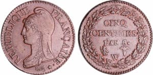 Directoire (1795-1799) - 5 centimes Dupré - grand module - An 8/6 W (Lille)