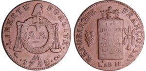 Convention (1792-1795) - 2 sols à la balance - An II - 1793 AA (Metz)