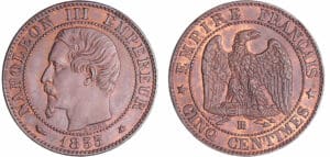 Napoléon III (1852-1870) - 5 centimes tête nue 1855 BB (Strasbourg)