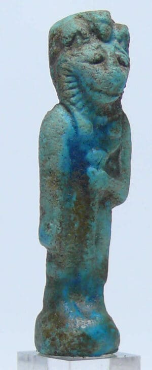 Egypte - Basse époque - Amulette en fritte bleue représentant la déesse Sekhmet  - 664-332 av. J.-C. - (26ème-30ème dynastie)